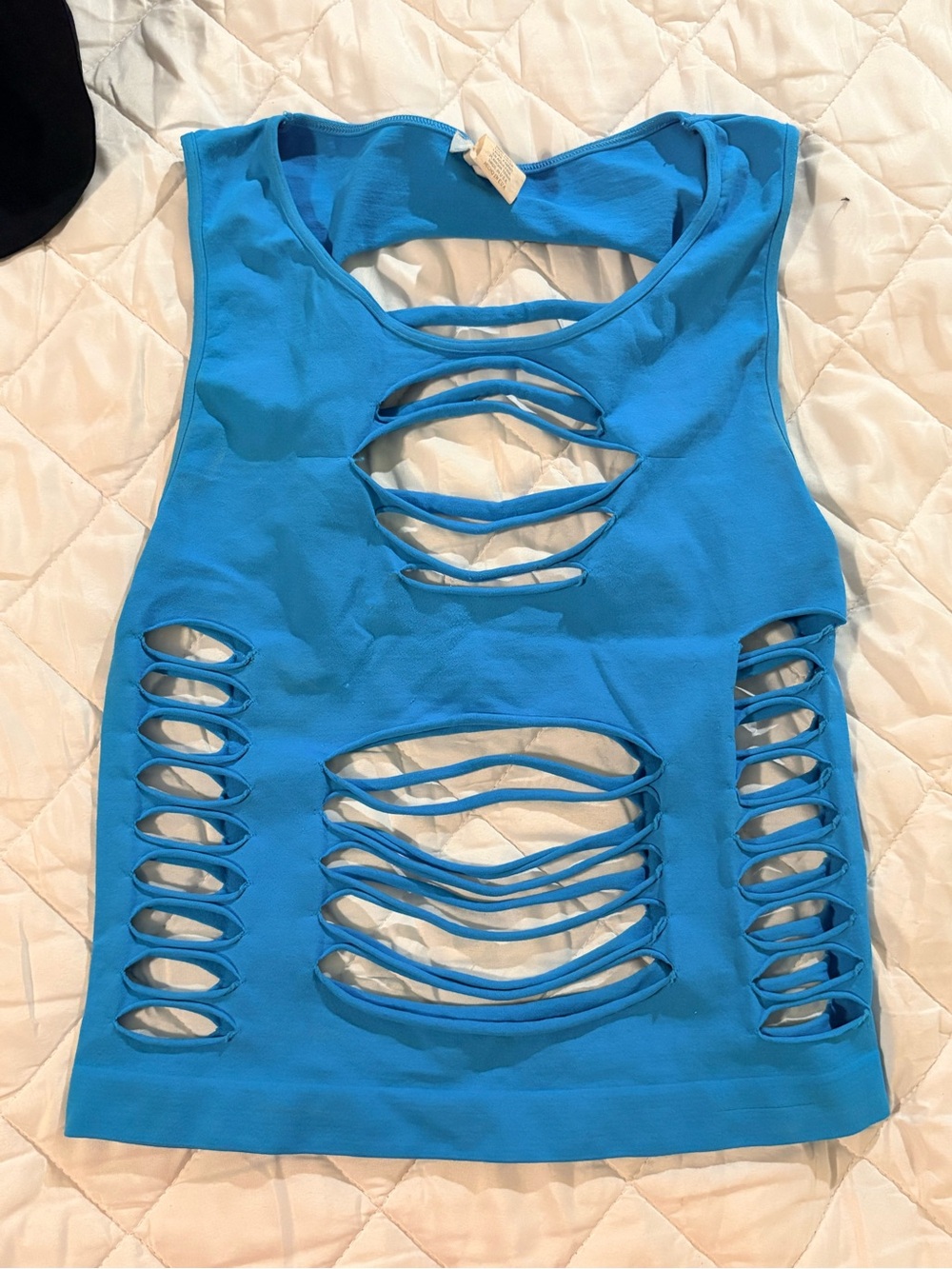 Mossimo Supply Co. Blue Cutout Tank Top
